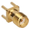 100Pcs RF Coaxial Cable Adapter Female Coax Line Connector Base