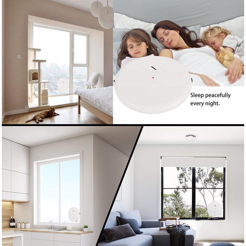 EverNary Window Vibration Alarm, 3Pack 125dB Loud Ultra-Slim Anti-Theft Alarm