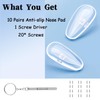 10 Pairs Teardrop Screw-in Nose Pads, Air Bag Cushion Glasses