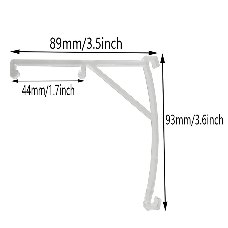 AXLIZER 6PCS Plastic Vertical Blind Curtain Clip Bracket Valance Clips