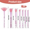 Makeup Brush Set, 7 Pcs Makeup Brushes Crystal Glitter Make