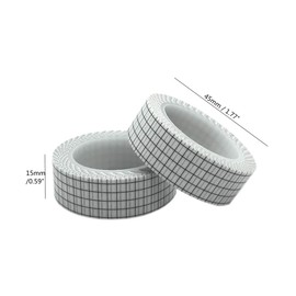 10 Rolls White Grid Washi Tape Set 33 Feet 3/5 Inch Width Writable Adhesive Masking Tapes Sticky Decorative Paper Tape for Arts DIY Scrapbooking Planners (10 Rolls White)