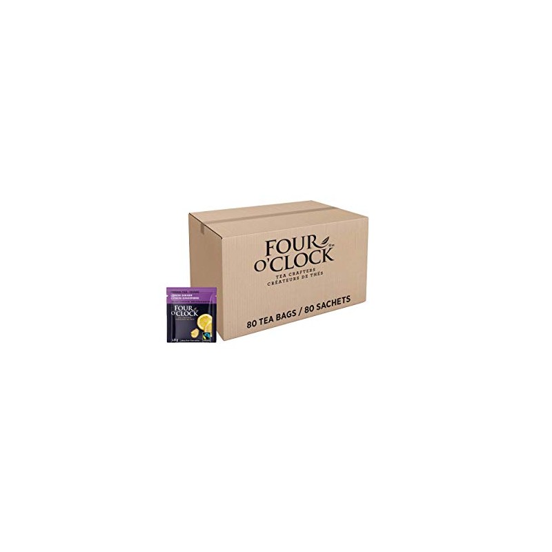 Four O'Clock Lemon Ginger Herbal Tea Organic Fairtrade, Non-Gmo, Kosher,