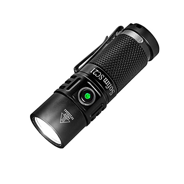 Sofirn SC21 Mini Small Flashlight 1000 Lumen, USB Rechargeable Keychain Light with Super Bright LH351D LED, Magnetic Tail, Small Pocket Sized EDC Flashlight High Lumens