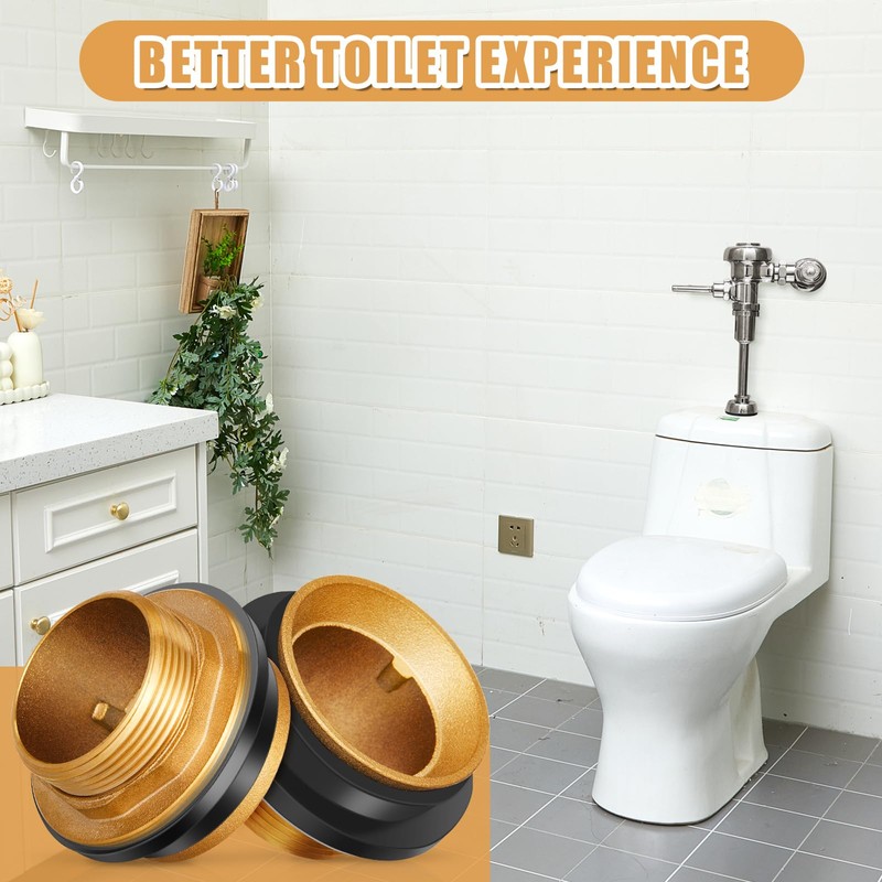 Zonon 3 Pcs Flush Valve Parts Closet Spud Brass Plumbing