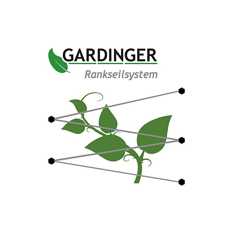 Gardinger Trellis Cable System Galvanised Steel Complete Set with 6