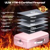 BigPonPon Fireproof Document Box, Hard Case Highly Flame-Resistant Fire Proof