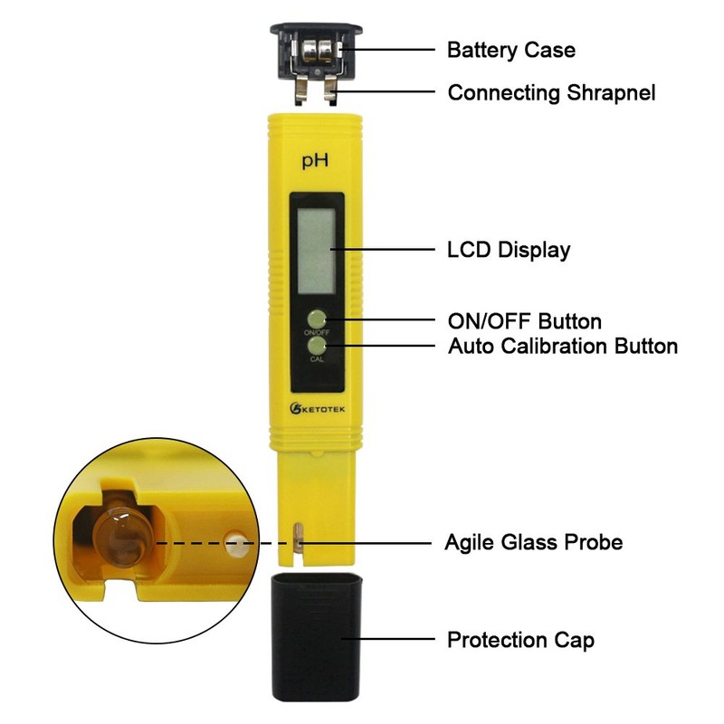 KETOTEK Digital PH Meter for Water, PH Pen Meter with