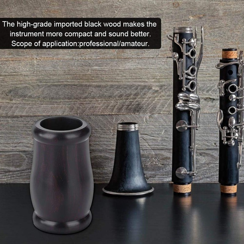 Dilwe Clarinet Barrel Ebony Black Tube 23 mm Inner Diameter