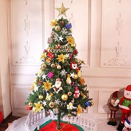 Decoración para árbol de Navidad con purpurina para árbol de Navidad (dorado)