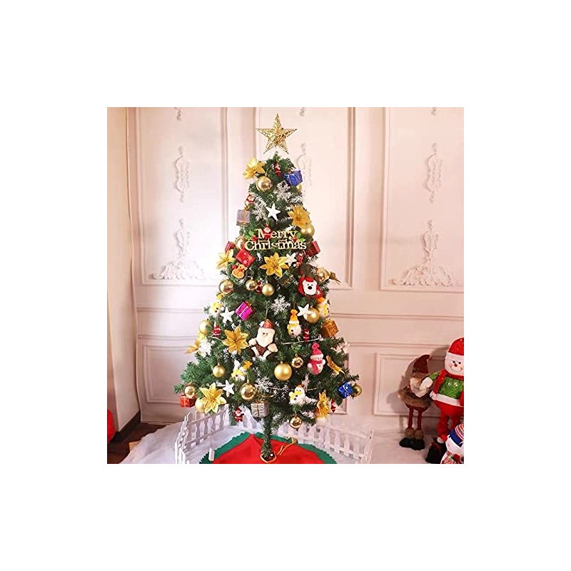Decoración para árbol de Navidad con purpurina para árbol de