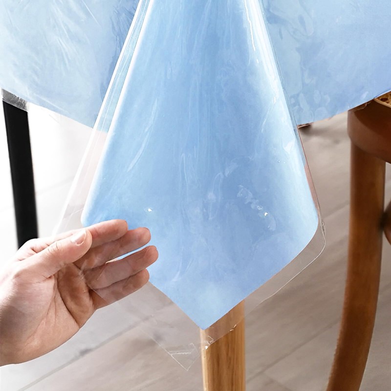 Transparent Table Film, 0.18 mm Thick, Transparent Tablecloth, Outdoor, Weatherproof,