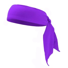 speedway Sweatband Motorcycle  Exercise Headband Durag Head Wrap Workout Head Wrist - Purple