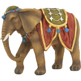 FADEDA Elephant/Height: 13 cm/Handpainted/Detailed Nativity Scene Figures - Christmas Table Decoration Nativity Accessories