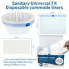 SAMEKY Commode Liners with Absorbent Pads | 50Bags+50Pads for Bedside