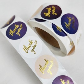 Packaging sticker, lettering, thank you sticker, return gift, 4 colors 500 sheets 3ea