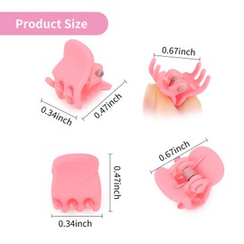 KIUEZIR 100PCS Mini Hair Claw Clips for Women, Cute Tiny Claws for Thin Hair, Colorful Small Matte Hair Clips Strong Grip, Multi-function Hair Accessories for Design Hairstyles