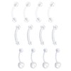 QWALIT Clear Belly Button Rings Plastic Belly Button Rings Plastic