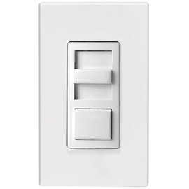 Leviton IPL06-10W Decora IllumaTech Slide Dimmer, 600W-120VAC Incandescent and 150W-120VAC dimmable LED/CFL, 60Hz, Single Pole or 3-Way- White