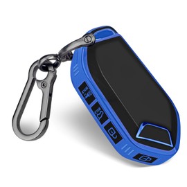 QBUC for KIA Key Fob Cover with keychian,TPU Protection Key Case Compatible with Telluride 2023 2024 2025 EV5 Sorento K4 K5 GT-Line Remote Smart Key Fob Protector (Blue)