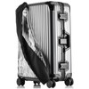 Linpr Waterproof Transparent Suitcase Cover, Black, Hard Shell Protector for