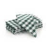 GAMUSI Pack of 6 Green Gichy Checked Cotton Napkins Heavy