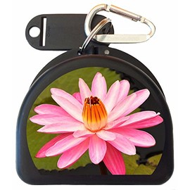 Zumoe Floral Mouthguard Case, Mouth Guard Case, Retainer Case, Dental Case or Nipple Shield Case, Called Floating Pink (Black)