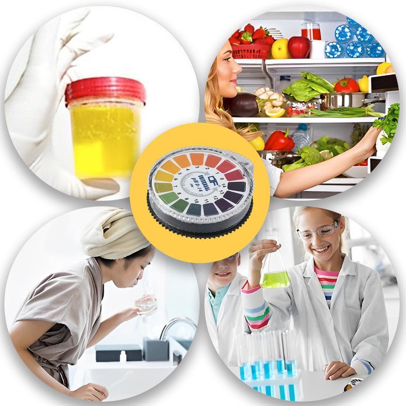 QOWITEX 2 Rolls pH Test Strips 5 m/Roll Measuring Range