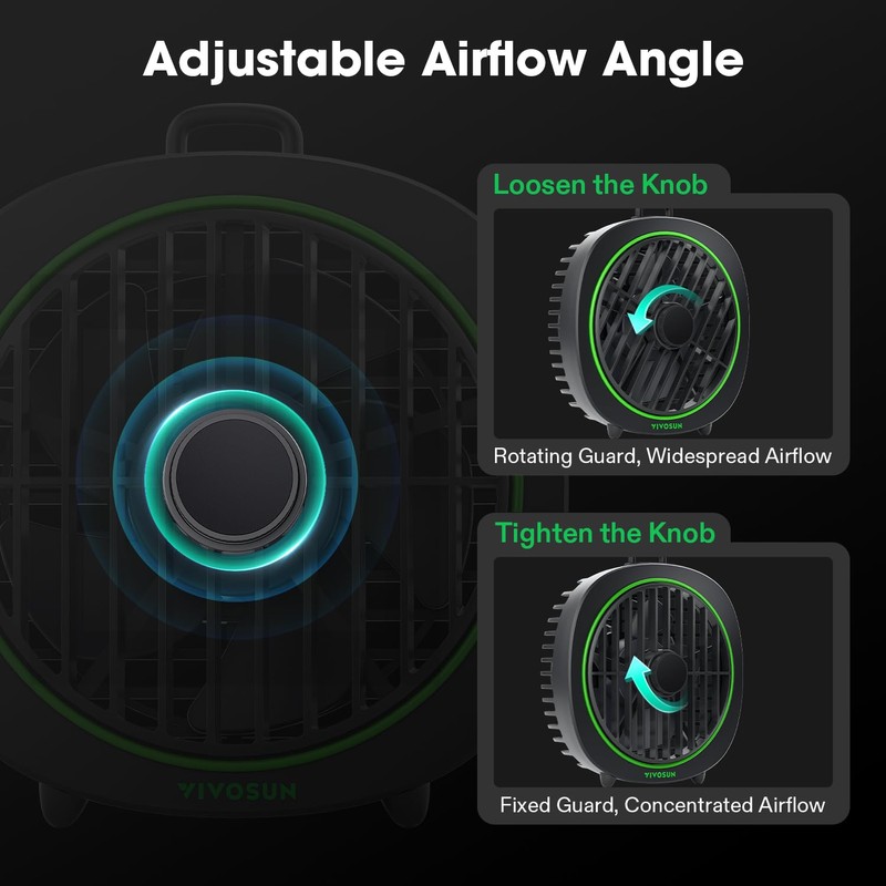 VIVOSUN AeroWave D4, 4” Grow Tent Clip Fan with Detachable