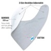 8 Pack Grey Organic Bamboo Baby Bandana Bibs