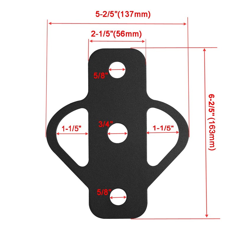 3-Way Trailer Hitch Adapter Steel Hitch Mount with Bolt for