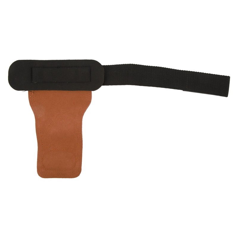 1 Pair Weight Lifting Grip Straps Double Cowskin Deadlifts Pull