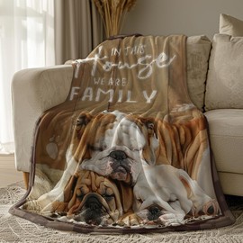 French Bulldog Blanket Throw Dog Blanket Decor Dog Lover Gifts Super Warm Soft Plush Lightweight Fleece Flannel Blanket Bedding for Kids Adults Women 50"x40"