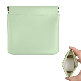 YATCHA 1 Pack PU Leather Electronics Organizer Travel Case for Airpods, Earbud, Data Cable, Charger, Key, Change, Lipstick. Earbuds Case, Cord Organizer Travel, Tech Pouch (Green)