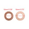sourcing map 10 Pcs 10mm Inner Diameter Copper Washers Flat