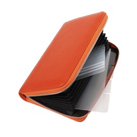 SORASION Passbook Case, Holds 12 Cards, [Clear Card Case, Clear Multi-Case Included] RFID Skimming Prevention, Magnetic Prevention, Cash Cards, Passport, Household Account Management, Genuine Leather,