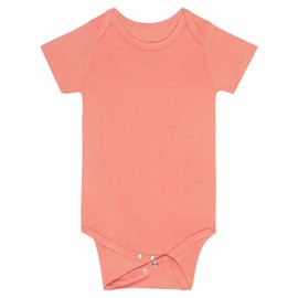 Gaiibbt Short Sleeve Rayon Made From Bamboo Bodysuit Baby, Summer Newborn Infant Boys Girls Rompers Orange 12-18 M