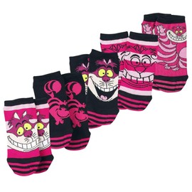 Alice im Wunderland Cheshire Cat Women's Socks Pink/Black, pink/black