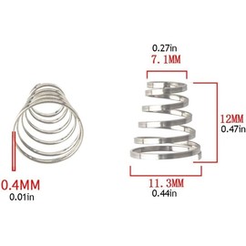 Zodazoqa 10pcs Bike Wheel Springs,Quick Release Skewer Springs Stainless Steel Universal for MTB Mountain Road Bike