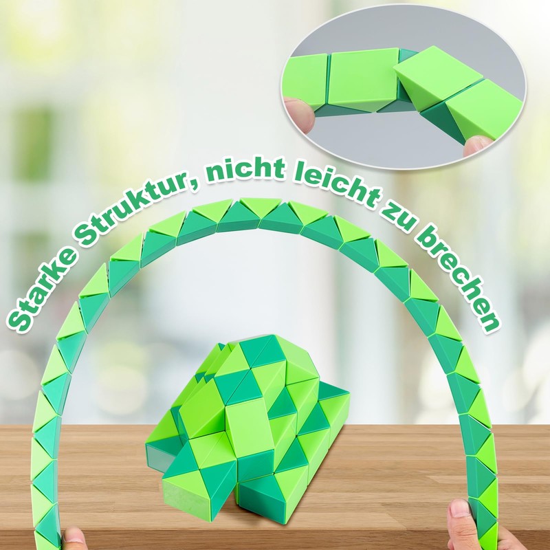 ECHOCUBE Magic Snake Cube, 48 Blocks Magic Snake Ruler Twist