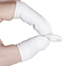 VANANA 100 Pcs Latex Rubber Finger Cap Cot Fingercot Protector Powder Free