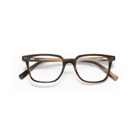 eyebobs C Suite Unisex Premium Readers, Brown Horn in a Matte Finish, 1.75 Magnification