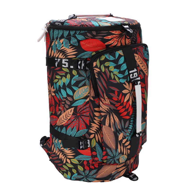 Printed Backpack Polyester Large Capacity Multifunctional Outdoor Leisure Travel BagRed
