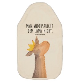 Mr. & Mrs. Panda Hot Water Bottle Lama Head King - Gift, Superior, Heat Cushion, Office Colleague, Llamas, Hot Water Bottle Cover, Grain Cushion, Hot Water Bottle with Cover, Children's Hot Water Bottle, Queen, Alpaca