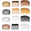 LimCryspp 12-Piece French Small Hair Comb, Plastic-Toothed Decorated Hair Clip