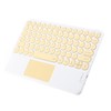 Bluetooth Keyboard Touchpad Round Keycap with Ergonomic Design Stable Connection