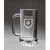 Mooney Irish Coat of Arms Glass Beer Mug (Sand Etched)