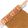 LOVE Embossed Rolling Pins for Cookies, Wooden Engraved Rolling Pins