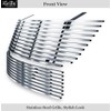 Compatible with 07-09 Saturn Aura Stainless Steel Billet Grille Combo
