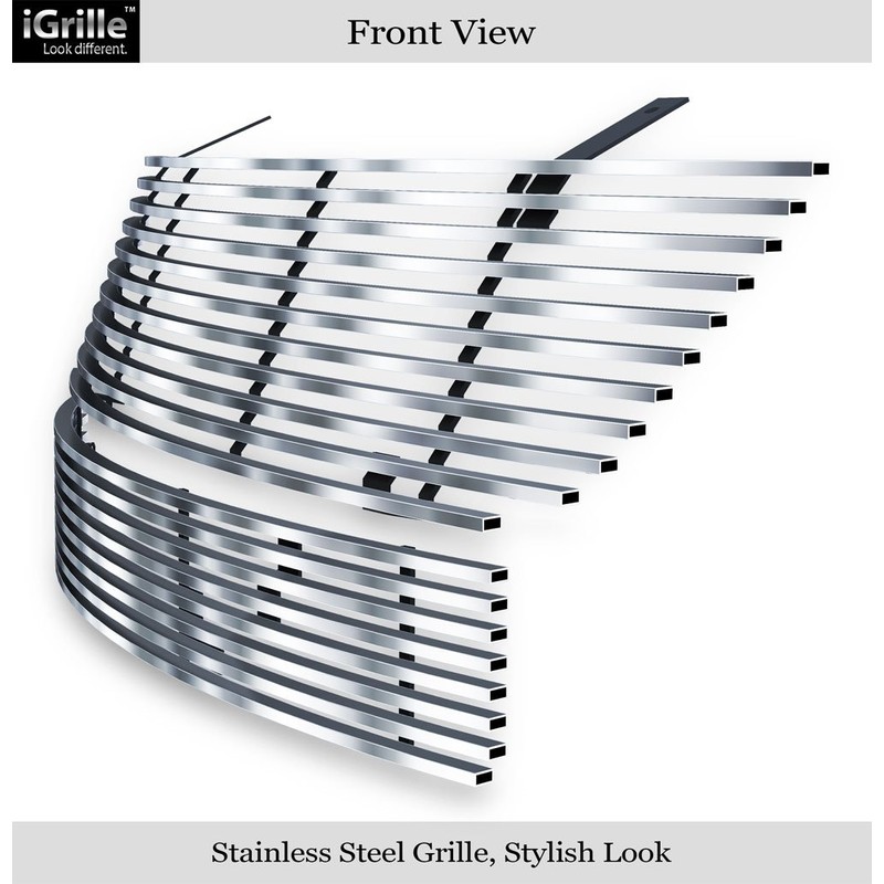 Compatible with 07-09 Saturn Aura Stainless Steel Billet Grille Combo